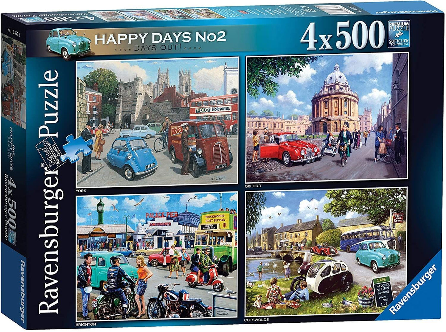 Ravensburger - Happy Days No 2 - Days Out  4 x 500 Piece Jigsaw Puzzle