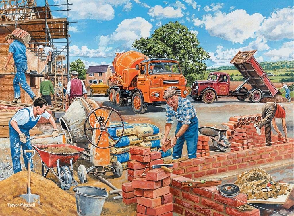 Ravensburger - Happy Days No 6 - Work Day Memories 4 x 500 Piece Jigsaw Puzzle