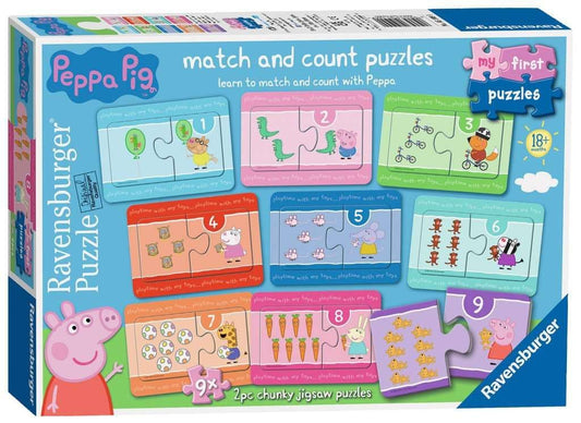 Ravensburger - Peppa Pig 9 x 2 Piece Jigsaw Puzzle Chunky Puzzle