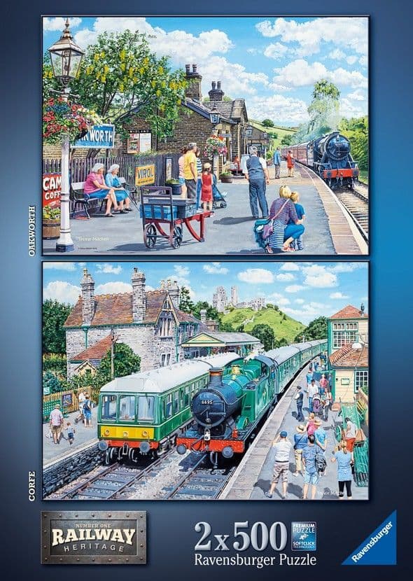 Ravensburger - Railway Heritage - 2 x 500 Piece Jigsaw Puzzle