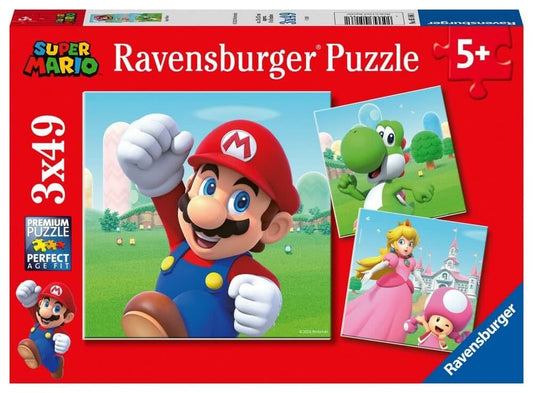 Ravensburger - Super Mario 3x 49 Piece Jigsaw Puzzle
