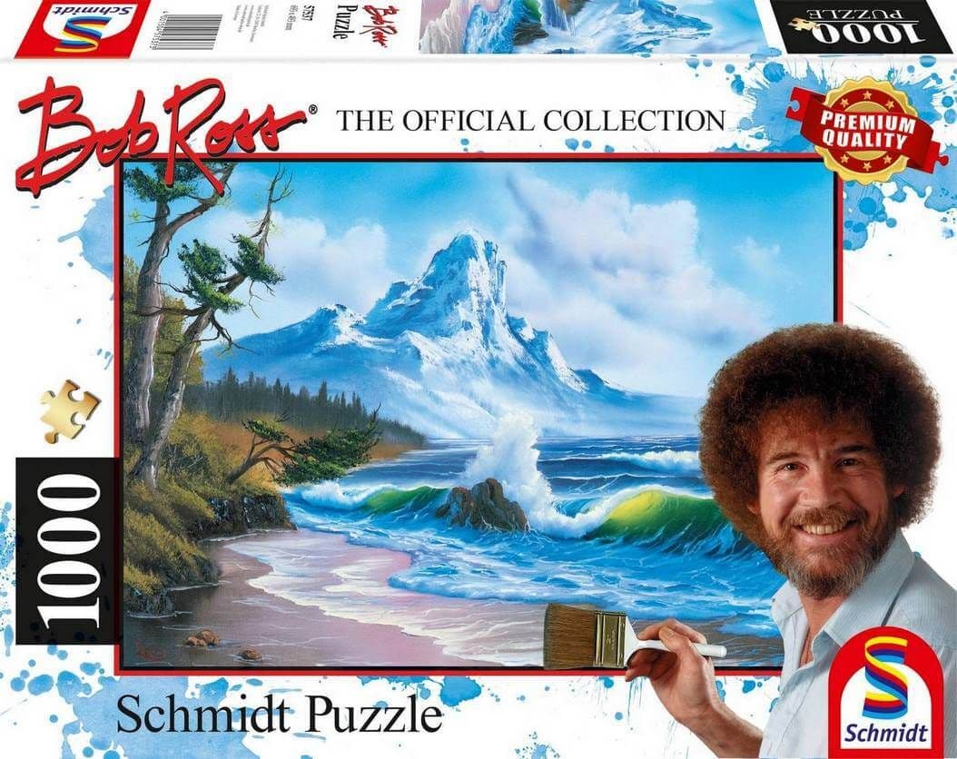 Schmidt - Bob Ross - Mountain by the Sea - 1000 Piece Jigsaw Puzzle