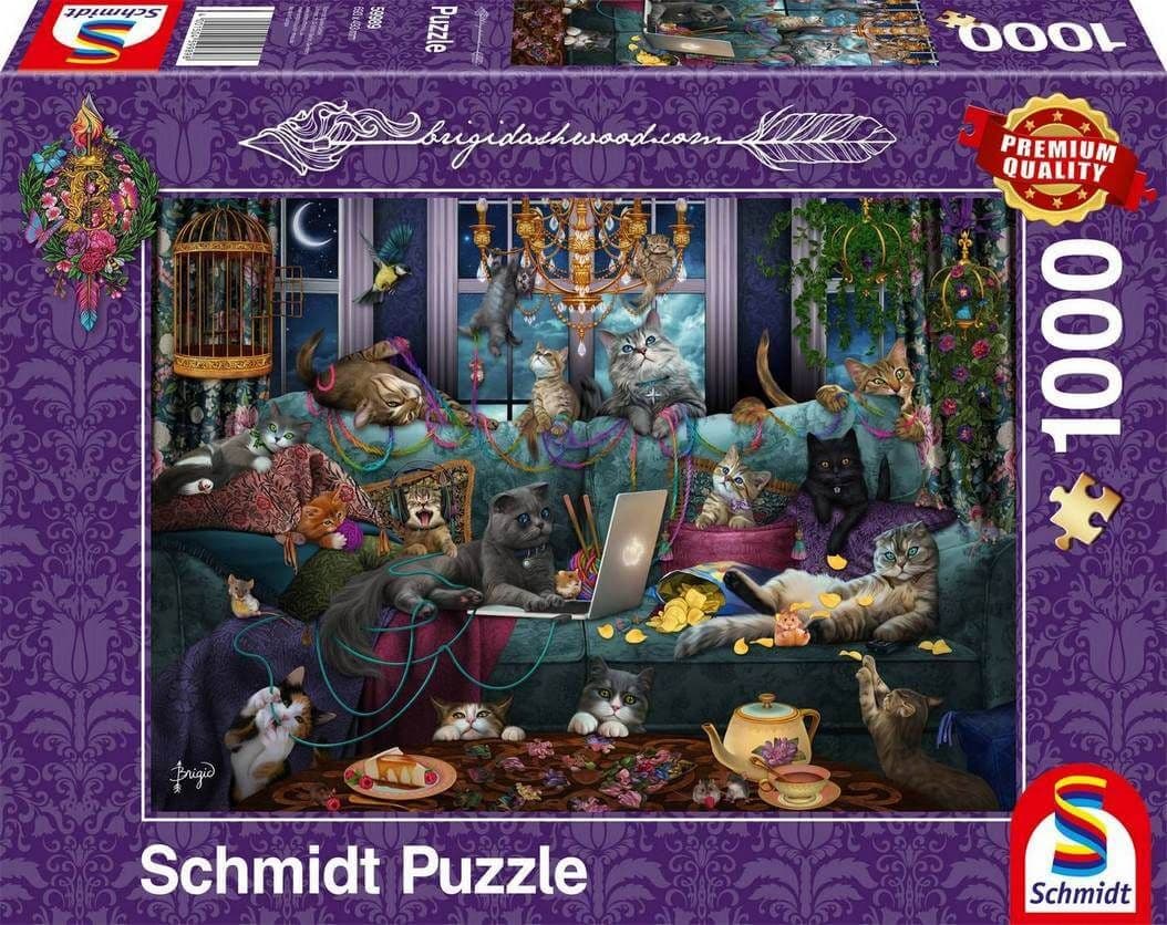 Schmidt - Brigid Ashwood - Quarantine Cats - 1000 Piece Jigsaw Puzzle