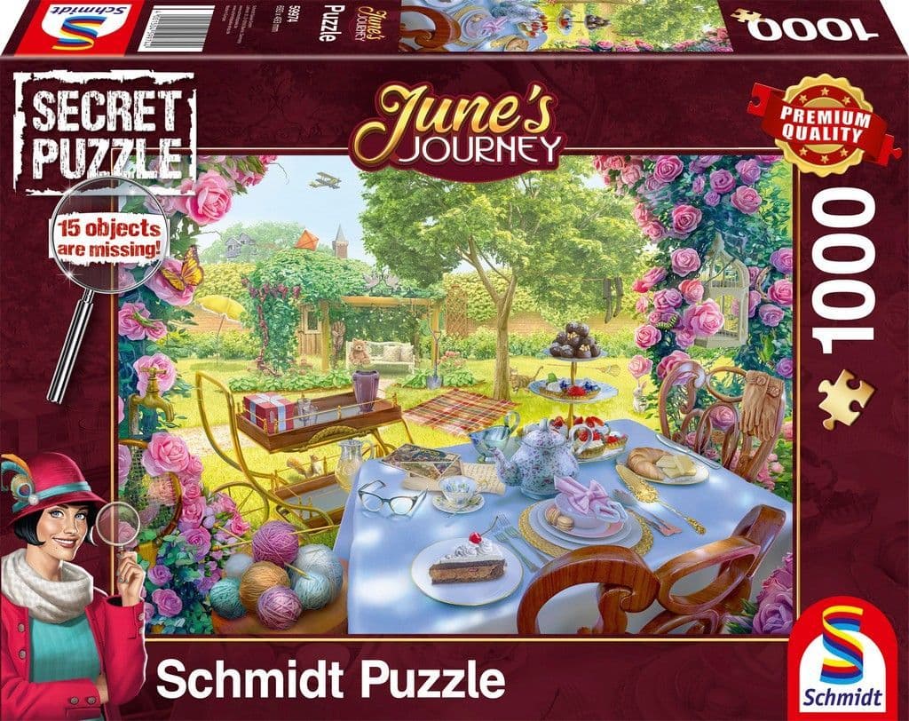 Schmidt - Junes Journey - Tea in the Garden - 1000 Piece Jigsaw Puzzle