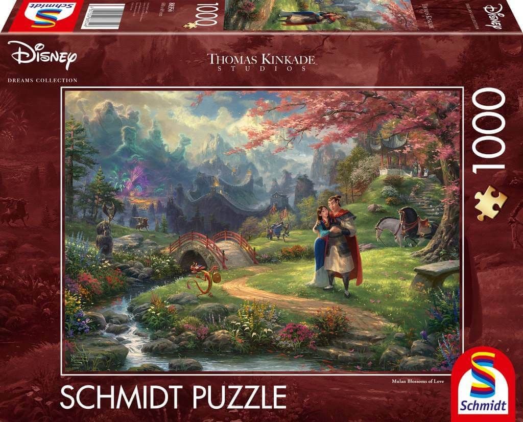 Schmidt - Thomas Kinkade - Disney Mulan Blossoms of Love - 1000 Piece Jigsaw Puzzle