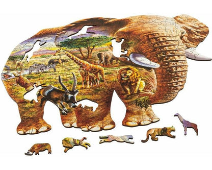 Wentworth - Elephant Savanna - 250 Piece Wooden Jigsaw Puzzle