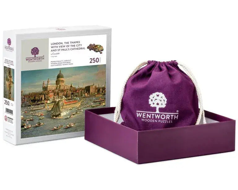 Wentworth - London The Thames with View of the City and St Pauls - 250 Piece Wooden Jigsaw Puzzle
