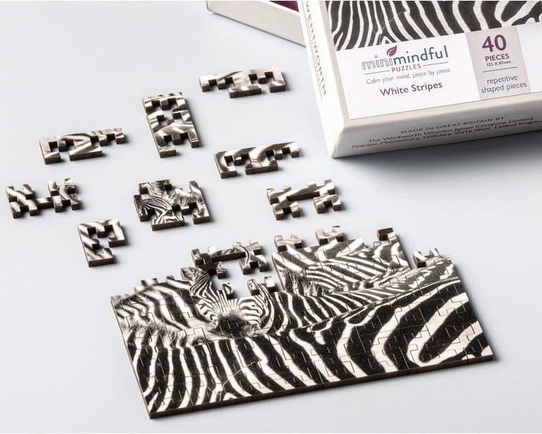 Wentworth - White Stripes - 40 Piece Wooden Jigsaw Puzzle